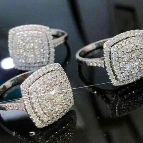 New 925 Sterling silver diamond luxury ring - Picture 4 of 7